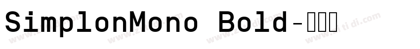 SimplonMono Bold字体转换